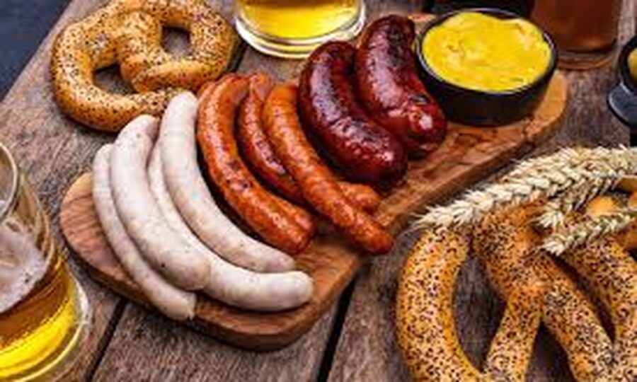 What makes German sausages differ across regional food traditions?